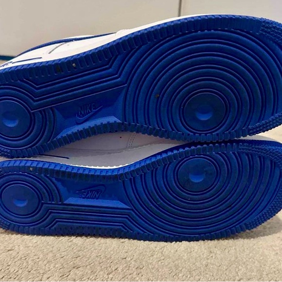 Men’s Nike Air Force 1 White Medium Blue Size 11.5 - Picture 5 of 6